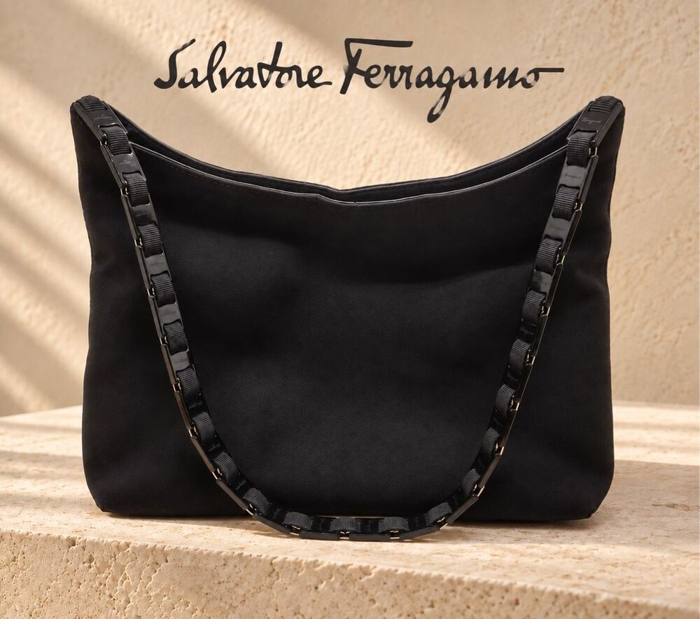 Salvatore Ferragamo Vala nylon chain bag, $475